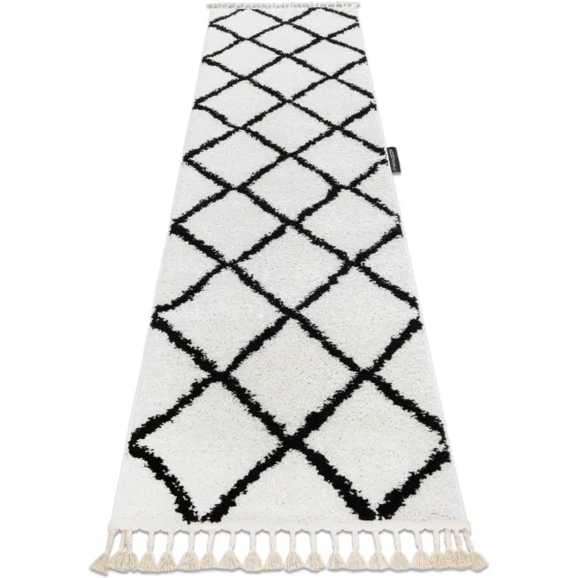RUGSX Kleden Rugsx Tapijt, Vloerbekleding BERBER CROSS wit - voor 80x250 cm