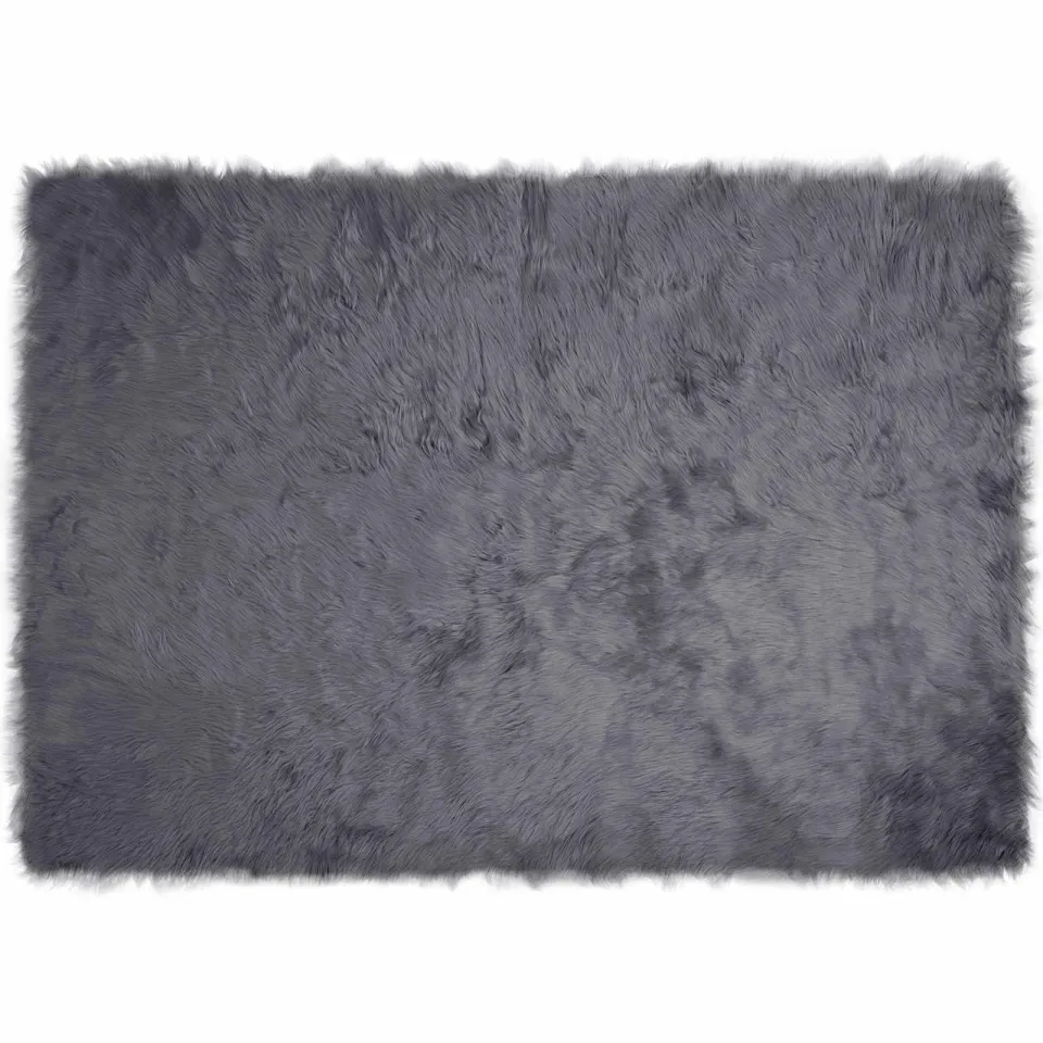 vidaXL Tapijt van imitatie TAFALLA Antracietkleurig 120 x 170 cm Anthraciet