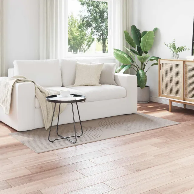 vidaXL Binnen kleed GALATI Crèmekleurig 80 x 200 cm Polyester, foto 2