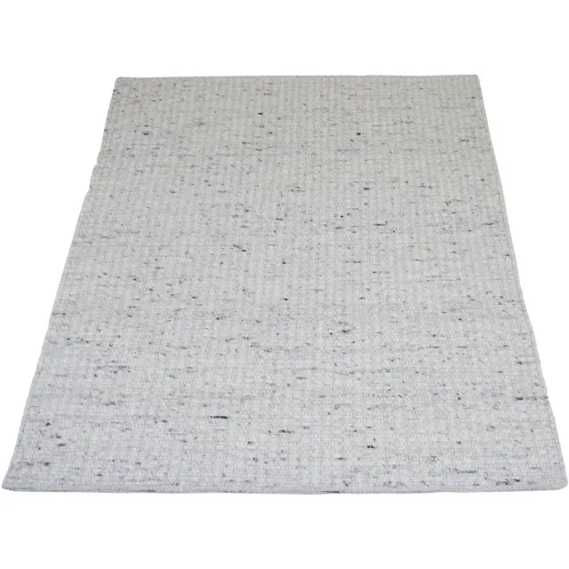 Veer Carpets Vloerkleed Nicole Grijs 367 - Wollen Design Vloerkleed met Symmetrisch Geweven Patroon in Scandinavische / Hotel Chique Stijl