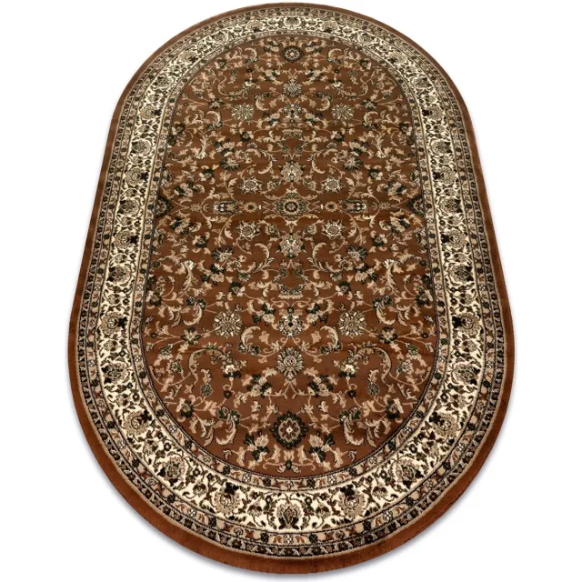 RUGSX Kleden Rugsx Tapijt ROYAL ADR Ovaal patroon 1745 bruin 100x180 cm