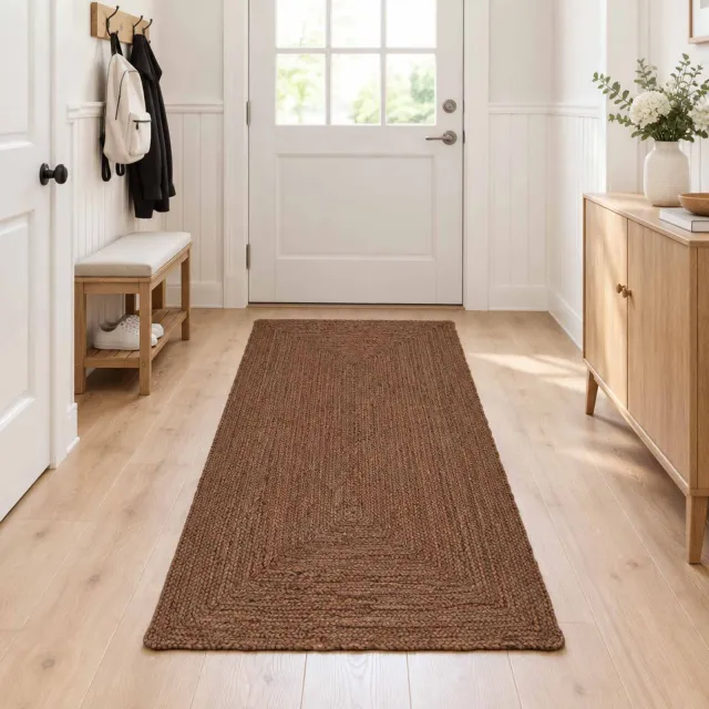 vidaXL Gebied Tapijt Grijs 80 x 250 cm Jute