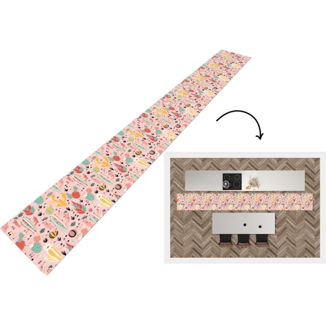 KitchenYeah Keukenloper - Keukenmat - Planten - Patronen - Cactus - Keuken vloerkleed Multicolor