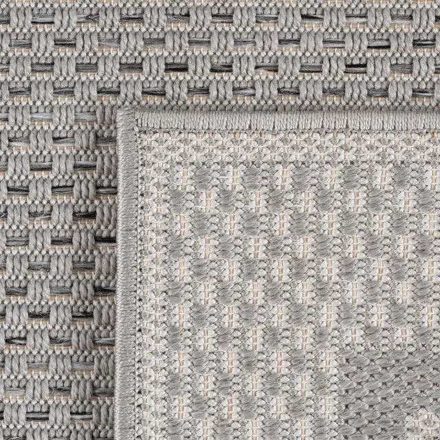 Ayyildiz Desert – Buitenkleed – Grijs – Met rand – Ø 80 cm rond