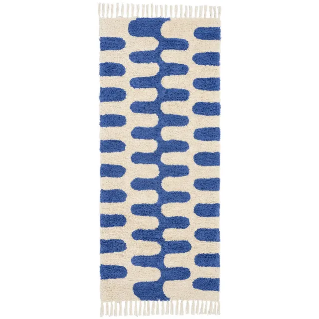 Kwantum Hayter vloerkleed blauw Blauw#Off-white