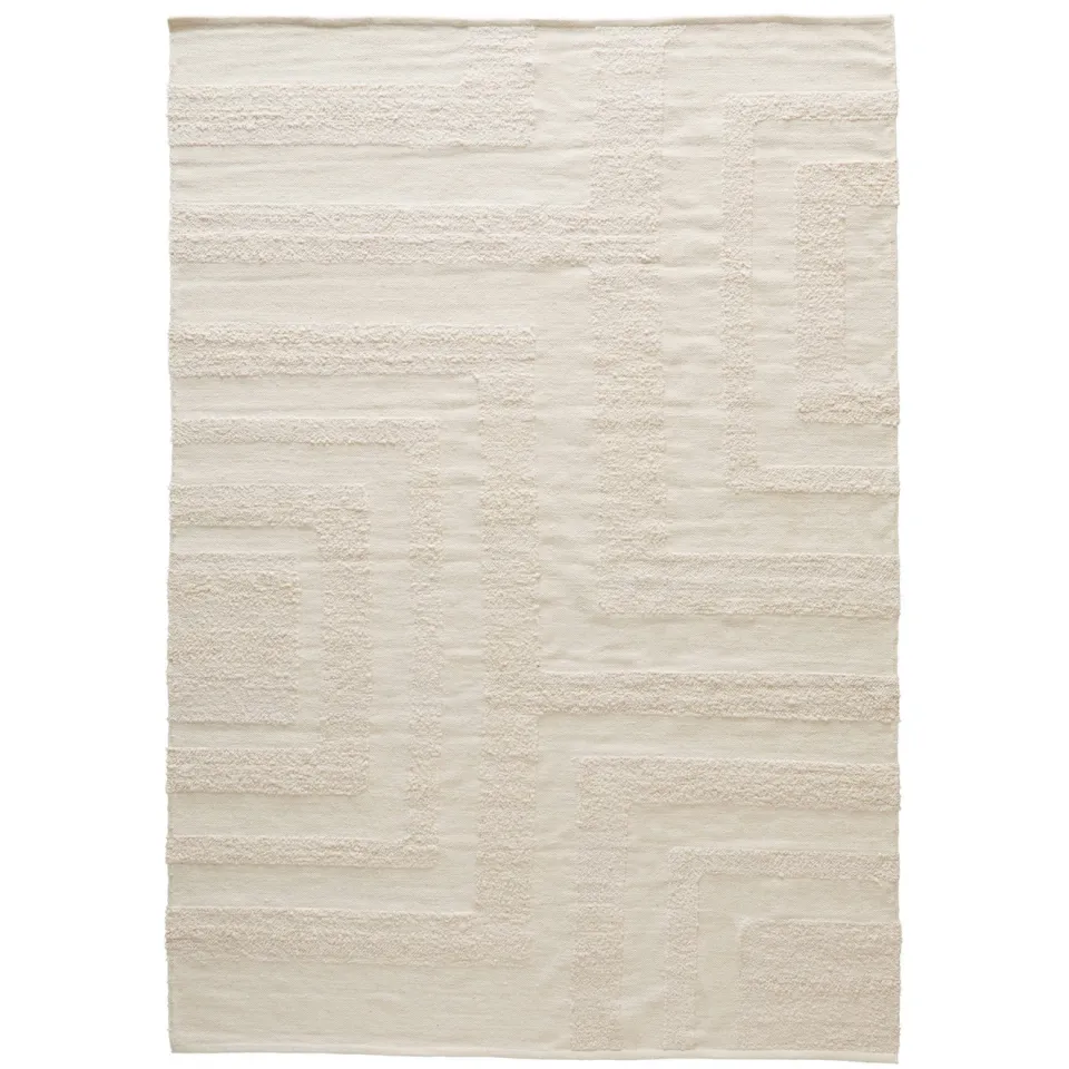 NOUS Living Erno vloerkleed zand zand/off white