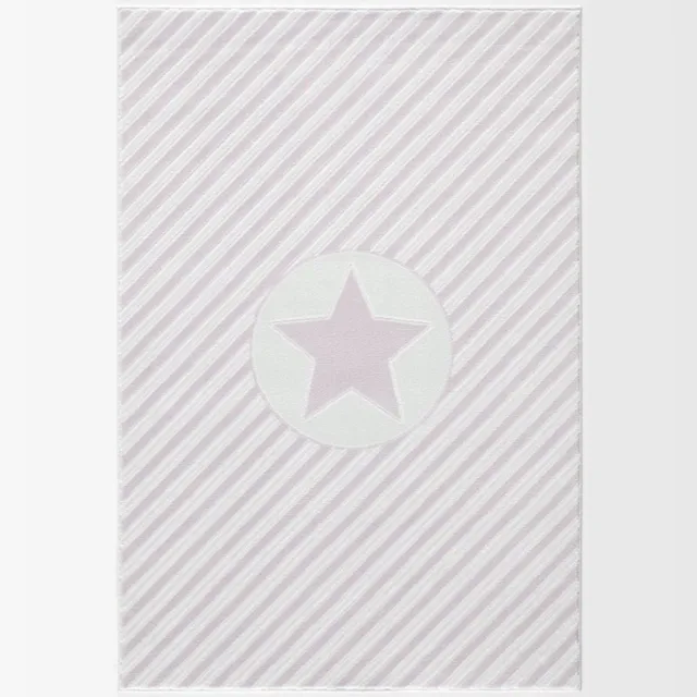 Livone Tapijt 120 cm x 180 cm Happy Rugs Decostar Roze - Wit