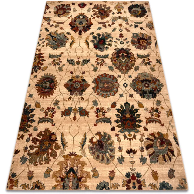 RUGSX Kleden Rugsx Tapijt OMEGA LATICA bloemen room Beige