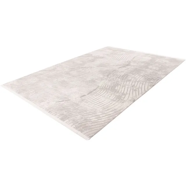 Pierre Cardin Vloerkleed - Tapijt - Modern - Zilver Wit - Hoogwaardig Acryl - Elegant en Onderhoudsvriendelijk
