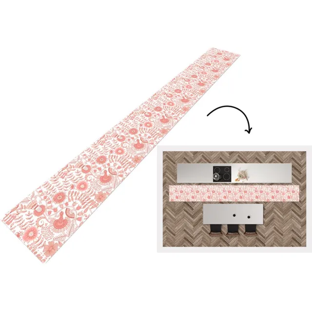 KitchenYeah Keukenloper - Keukenmat - Bloemen - Patronen - Pastel - Keuken vloerkleed Multicolor