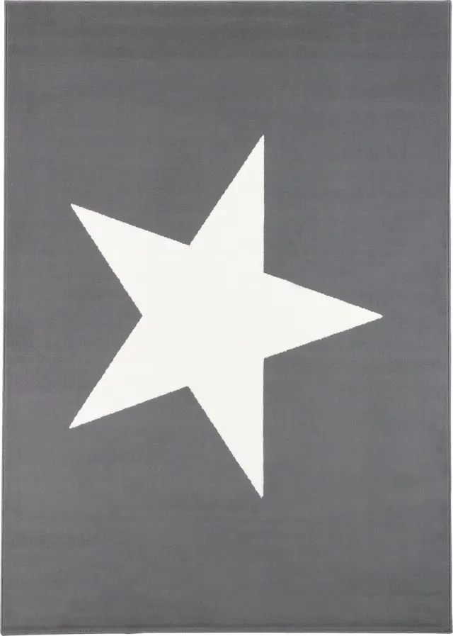 Pergamon Vloerkleed Kinderen en Jeugd Tapijt Trendline Star Grijs Beige