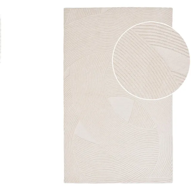Nest of Nora Vloerkleed 160x230 - Handgetuft wol - Ivory Gebroken wit