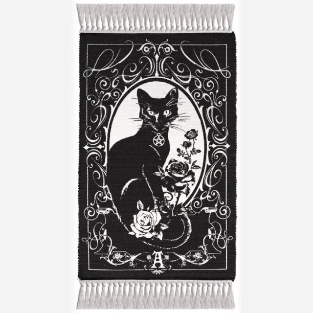 Alchemy Paracelsus The Philosopher's Familiar Mat/vloerkleed - Zwart