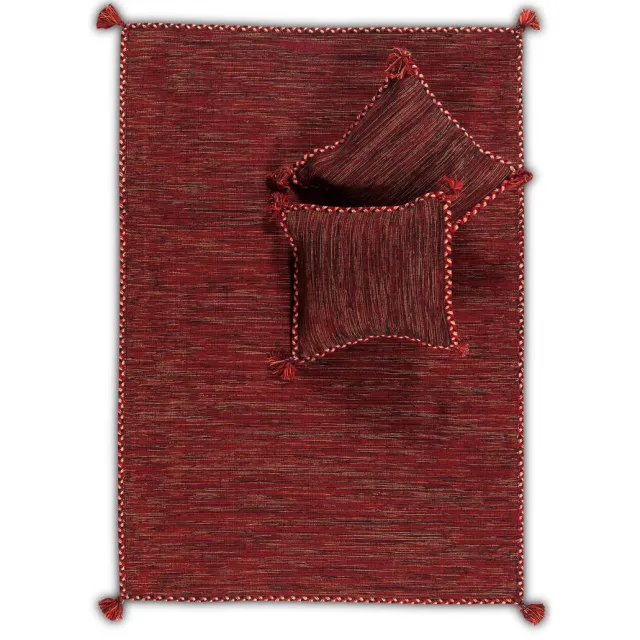 OSTA Medina – Vloerkleed – Tapijt – geweven – wol – eco – duurzaam - modern - boho - Rood
