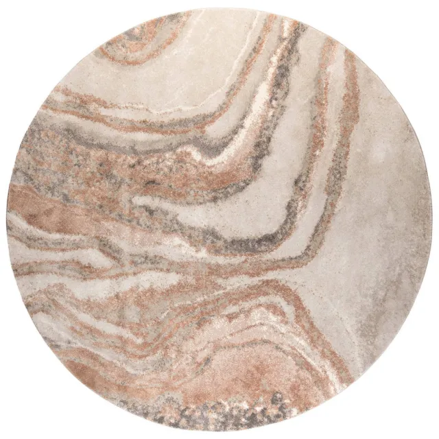 Zuiver Solar rond vloerkleed beige Grijs
