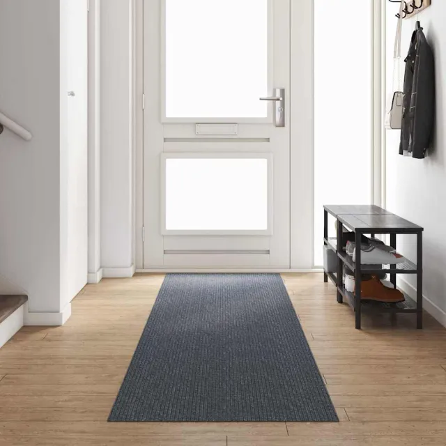 vidaXL Tapijt Loper Grijs 80 x 400 cm Stof, foto 2
