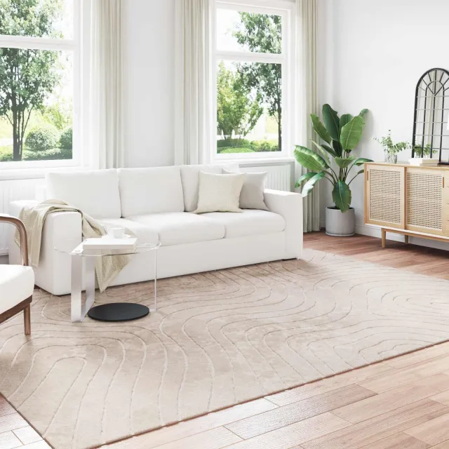 vidaXL Binnen- en buitentapijt PALMERAS Beige 240 x 340 cm Polyester, foto 2