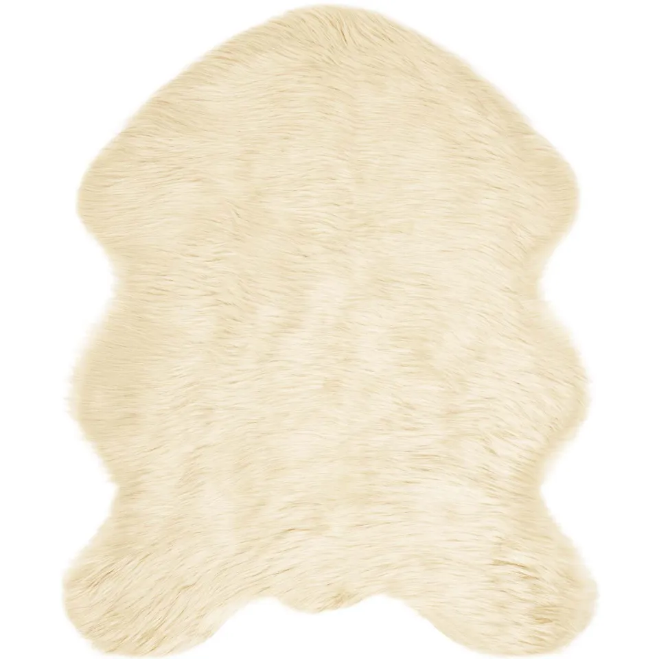 vidaXL Tapijt van imitatie TAFALLA Crèmekleurig 50 x 80 cm Polyester