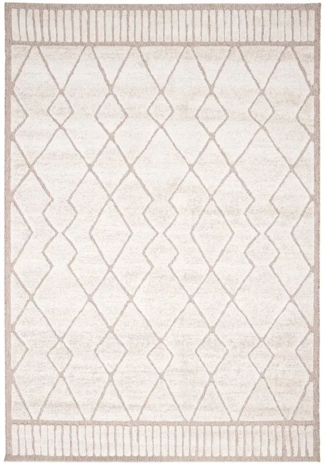 AFK Living Design tapijt etnische inspiratie met reliëf ALBA beige