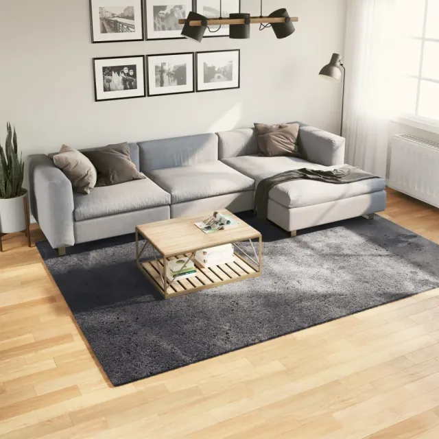 vidaXL Vloerkleed HUARTE laagpolig zacht wasbaar 200x280 cm antraciet, foto 2