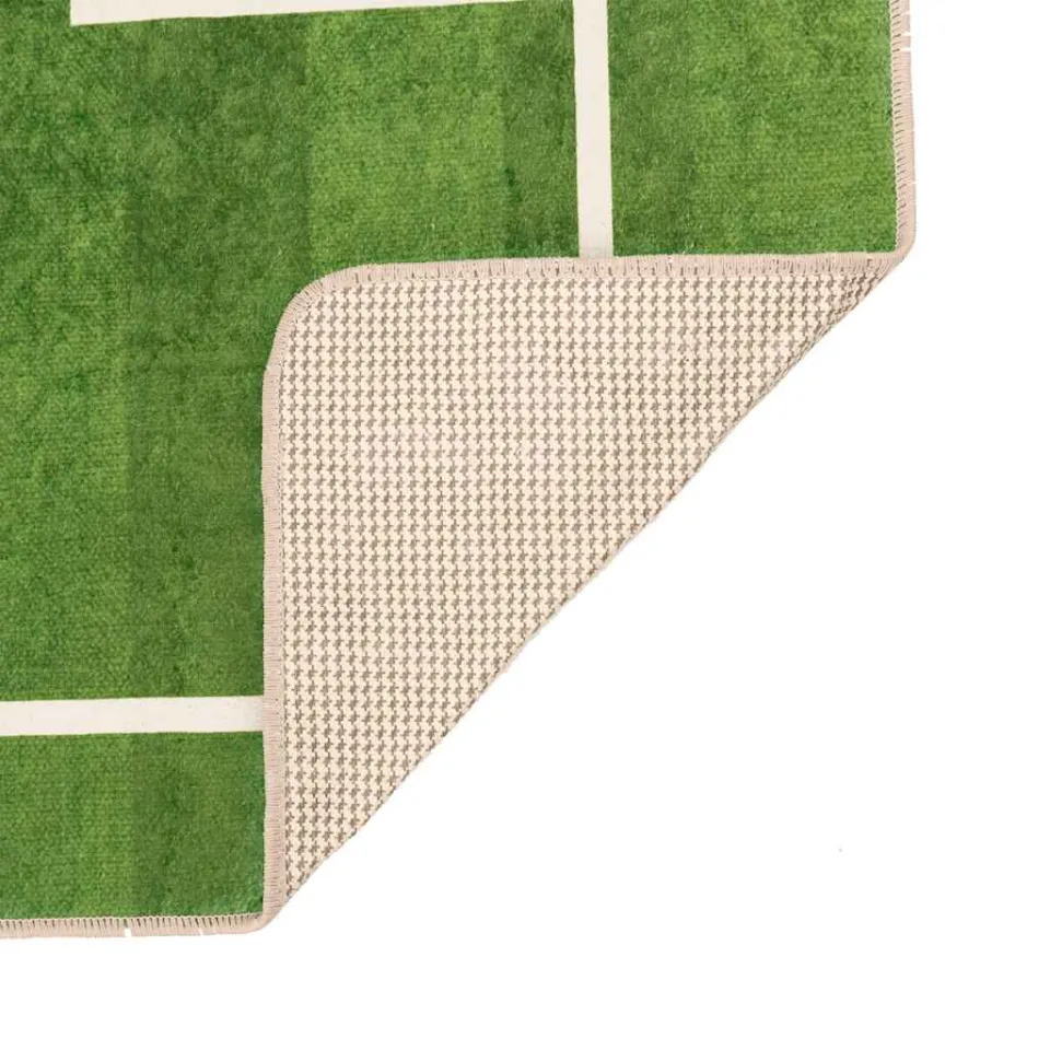 vidaXL Kindervloerkleed voetbalveld wasbaar 160x230 cm groen, foto 4
