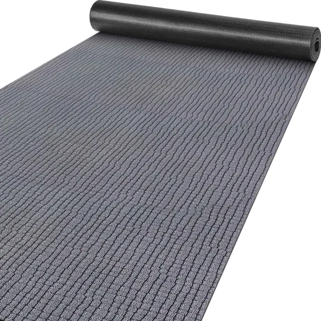 ANRO Tapijtloper Wilson Grijs 67cm x 10m – Velours Gangloper Antislip Keukenloper Hal Op Maat