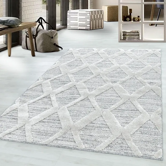Ayyildiz Hoogpolig vloerkleed, boho-design, grijs, vloerkleed voor de woonkamer, jute achterkant, afmeting: 240 x 340 cm