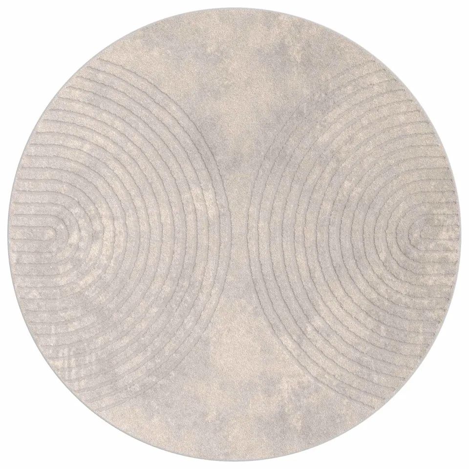 vidaXL Binnen kleed GALATI Beige Ø 200 CM Polyester