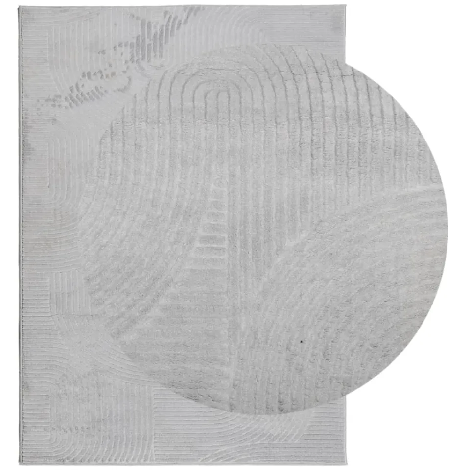 vidaXL Vloerkleed IZA laagpolig Scandinavisch 240x340 cm grijs, foto 2