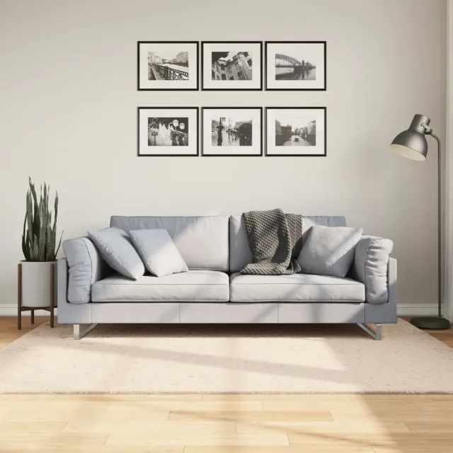 vidaXL Vloerkleed HUARTE laagpolig zacht wasbaar 140x200 cm beige, foto 2