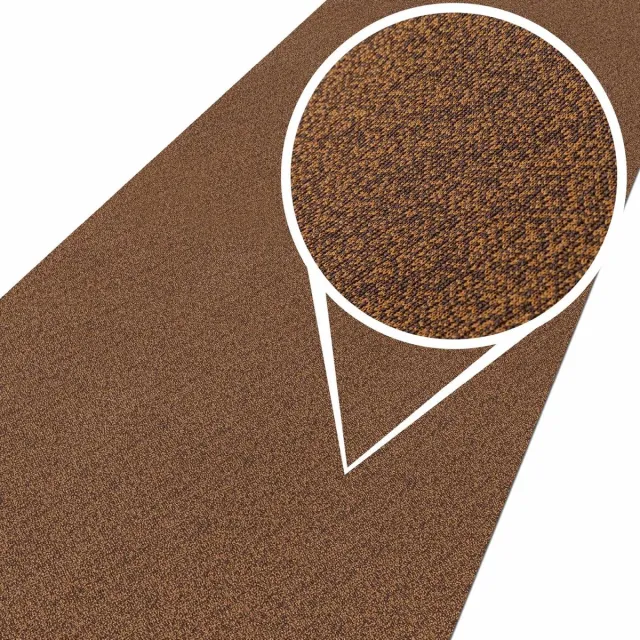 ANRO Tapijtloper Tamara Bruin 500x100cm – Velours Gangloper Antislip Keukenloper Hal Op Maat