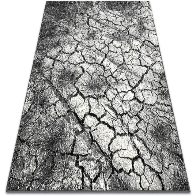 RUGSX Kleden Rugsx Tapijt KARMEL Terra gebarsten grond grijs 160x220 cm