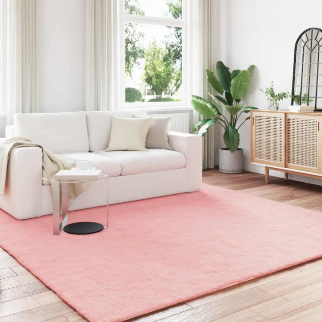 vidaXL Antislip vloerkleed van imitatie konijnenbont OLITE Roze, foto 2