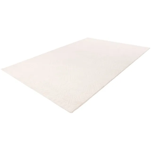 Batucci Napoli Vloerkleed - Japandi Stijl - 3D Bohemian Tapijt - Creme Wit - Luxe en Onderhoudsvriendelijk - Modern Design