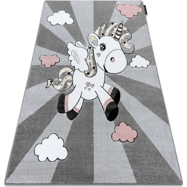 RUGSX Kleden Rugsx Tapijt PETIT UNICORN EENHOORN grijskleuring 200x290 cm