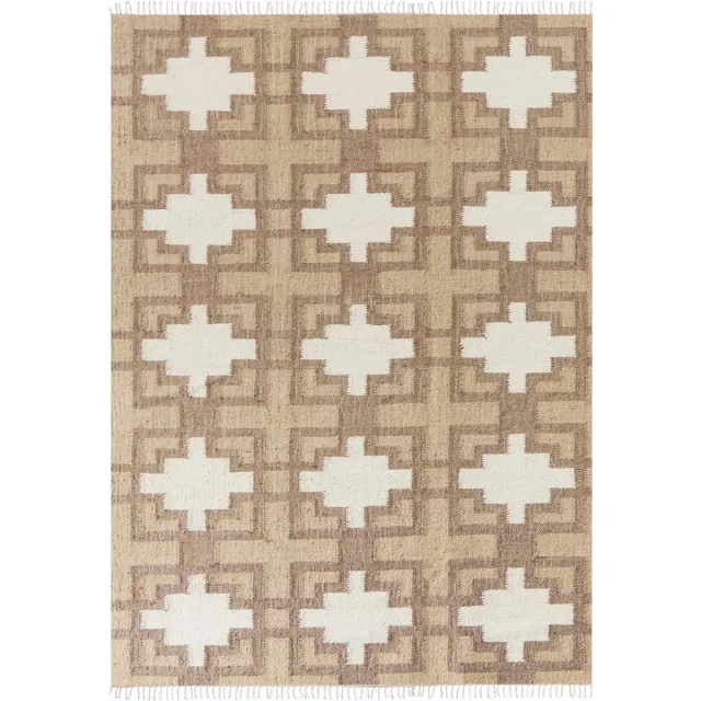 Beliani KONURTAY - Laagpolig vloerkleed - Lichtbeige - Jute, foto 2