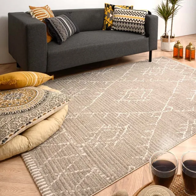 Boho&me Berber vloerkleed - Beni Ouarain Sufian lichtgrijs/crème 240x340