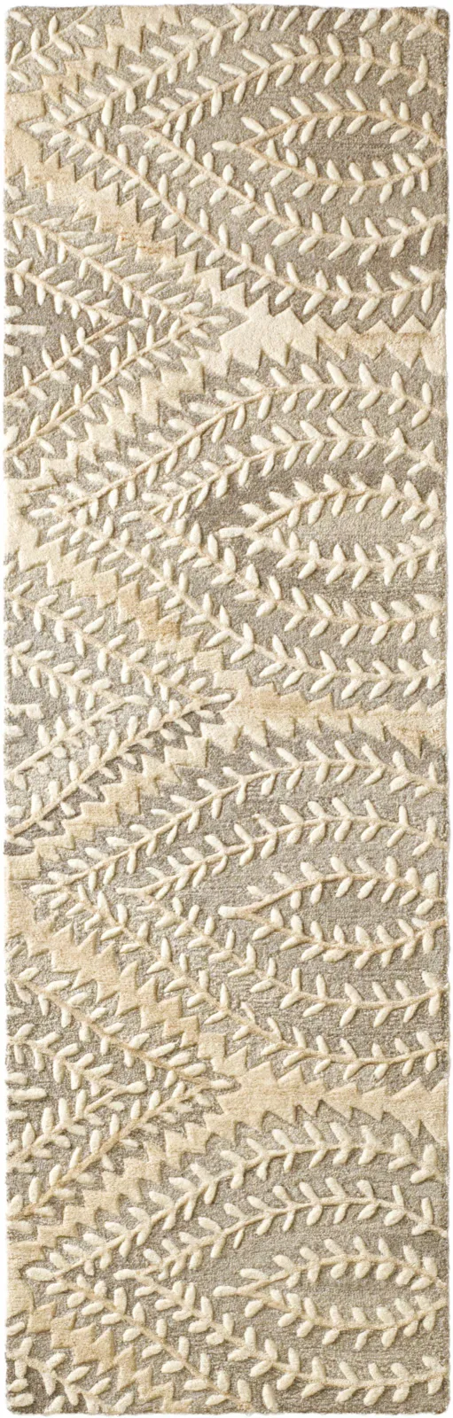 Hoogpolig tapijt grijs beige grijs/beige