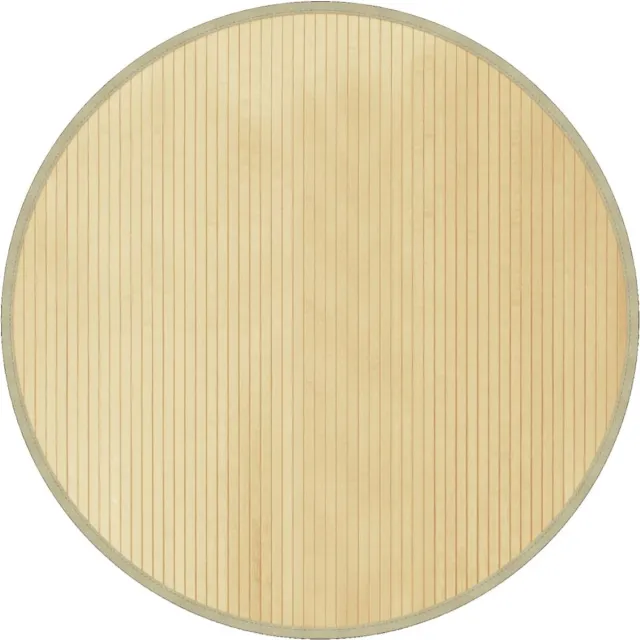 vidaXL Vloerkleed - rond - 100 - cm - bamboe - lichtnaturel Licht natuurlijk