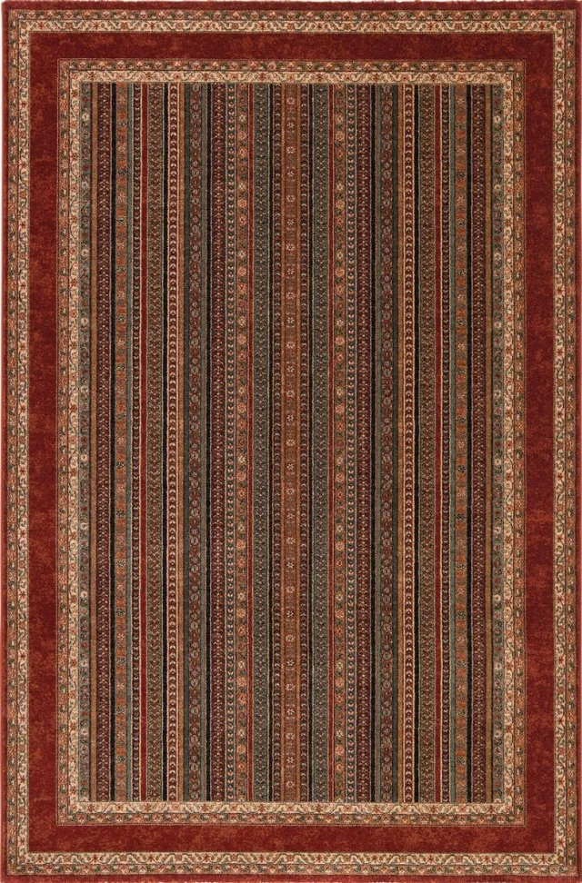 OSTA Kashqai – Tapijt – vloerkleed – wol – rood/groen/bruin – 67x130