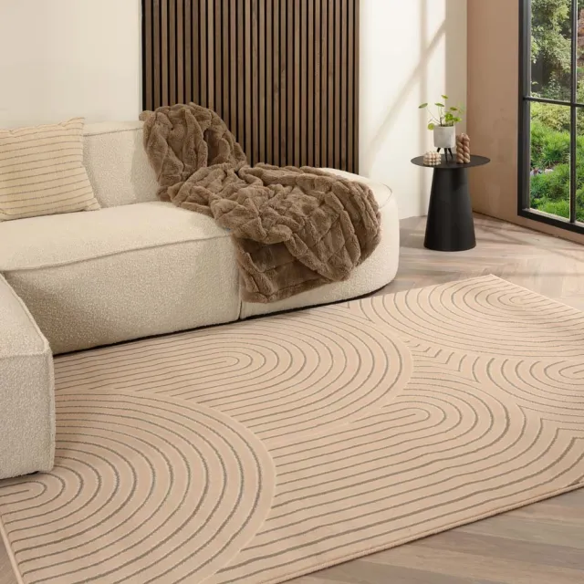 Tapeso Japandi vloerkleed - Ease Akira ivoor 190x280