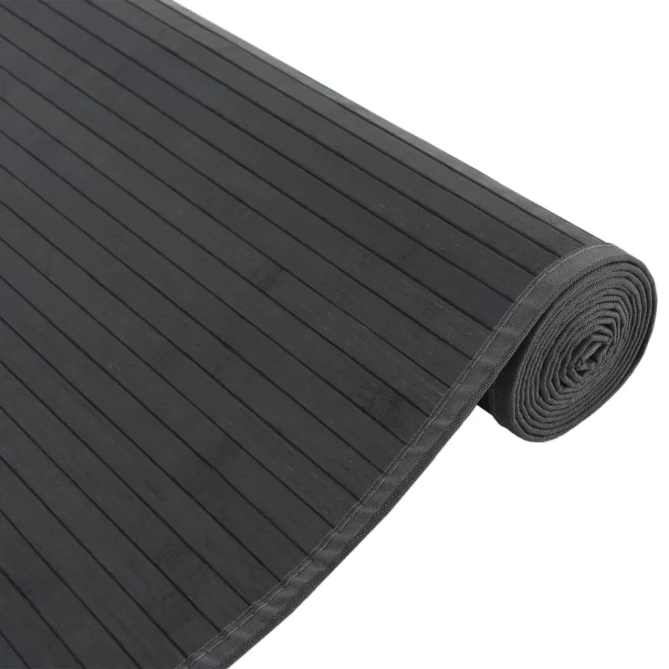 vidaXL Vloerkleed rechthoekig 80x100 cm bamboe zwart