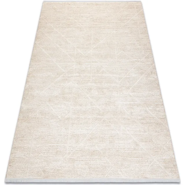 RUGSX Kleden Rugsx Modern tapijt DUKE 51533 crème - Geometrisch, 80x150 cm Beige