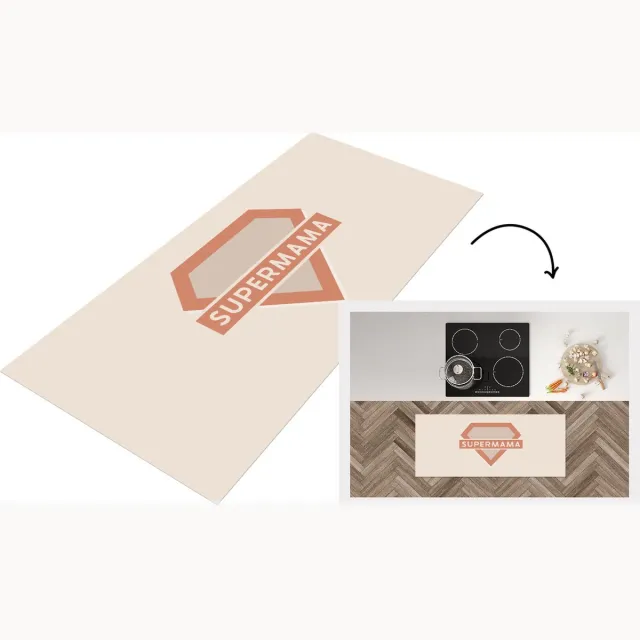 KitchenYeah Keukenloper - Loper keuken - Spreuken - Quotes Super Mama - Moederdag - Mama cadeau - Moeder - Keukenloper vinyl Multicolor