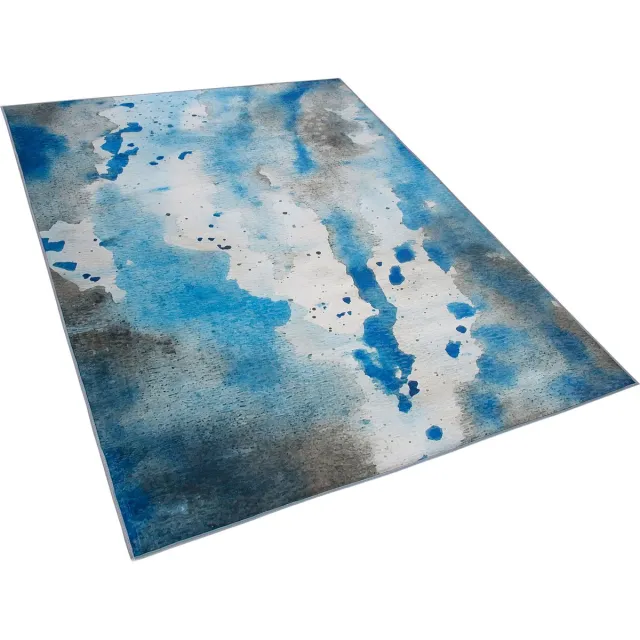 Beliani BOZAT - Laagpolig vloerkleed - Lichtblauw - Polyester, foto 2