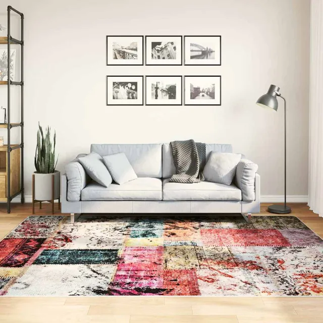 vidaXL Vloerkleed wasbaar patchwork 160x230 cm meerkleurig