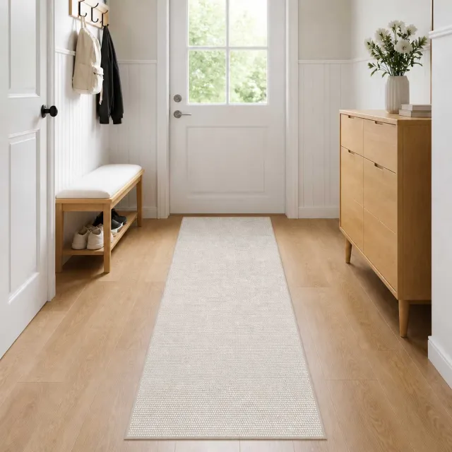 vidaXL Vloerkleed Crèmekleurig 100 x 150 cm 100% Polyester 3 mm, foto 2