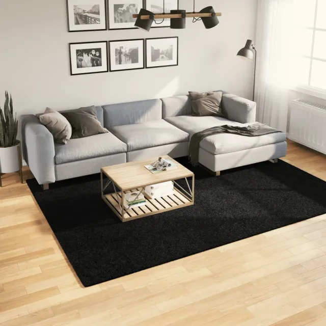 vidaXL Vloerkleed OVIEDO laagpolig 200x280 cm zwart, foto 2