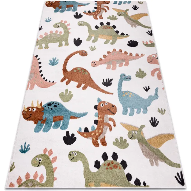 RUGSX Kleden Rugsx Tapijt FUN Dino voor kinderen dinosaurussen room 120x170 cm Beige