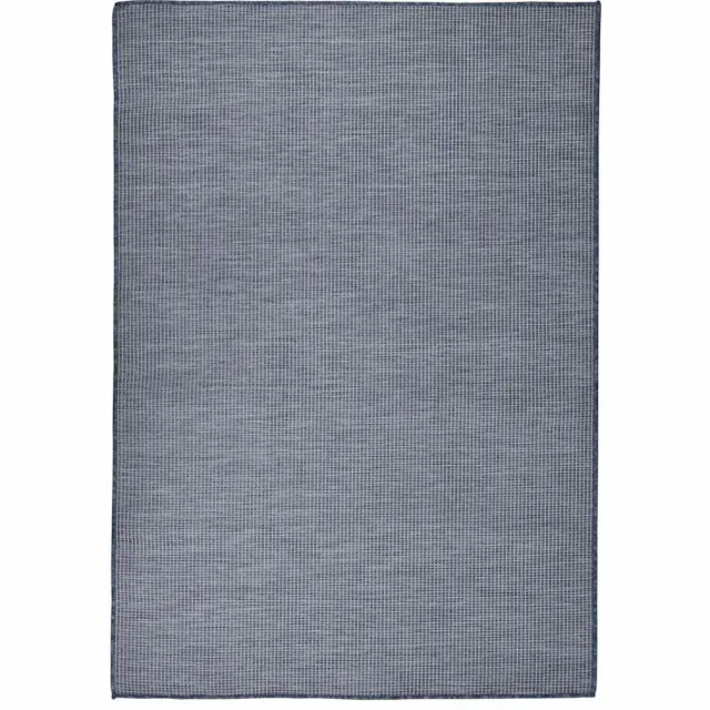 vidaXL Buitenkleed platgeweven 140x200 cm blauw